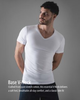 Upgrade your everyday essentials with our new Base Collection : V-neck undershirts and tank tops designed for everyday comfort and effortless layering.