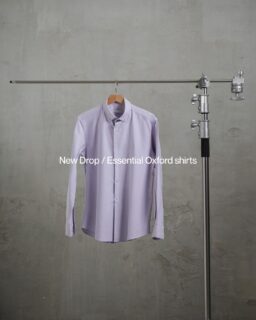 Our first Oxford shirt has arrived A fitted, versatile long-sleeve shirt, handmade in Beirut from 100% Oxford cotton. Available in white, blue, and lilac. Limited quantities.