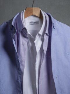 Our first Oxford shirt, available in three timeless colors: white, blue, and lilac. Handmade in Beirut from 100% Oxford cotton, with a fitted, versatile silhouette. Limited quantities.