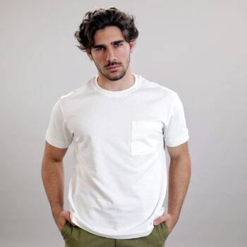 Pocket Off White Tee - oversized