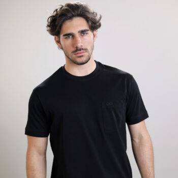 Pocket Black Tee - oversized