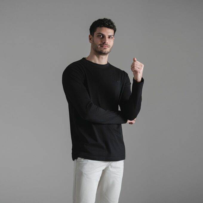 The Timeless Long Sleeve Tee  - Black